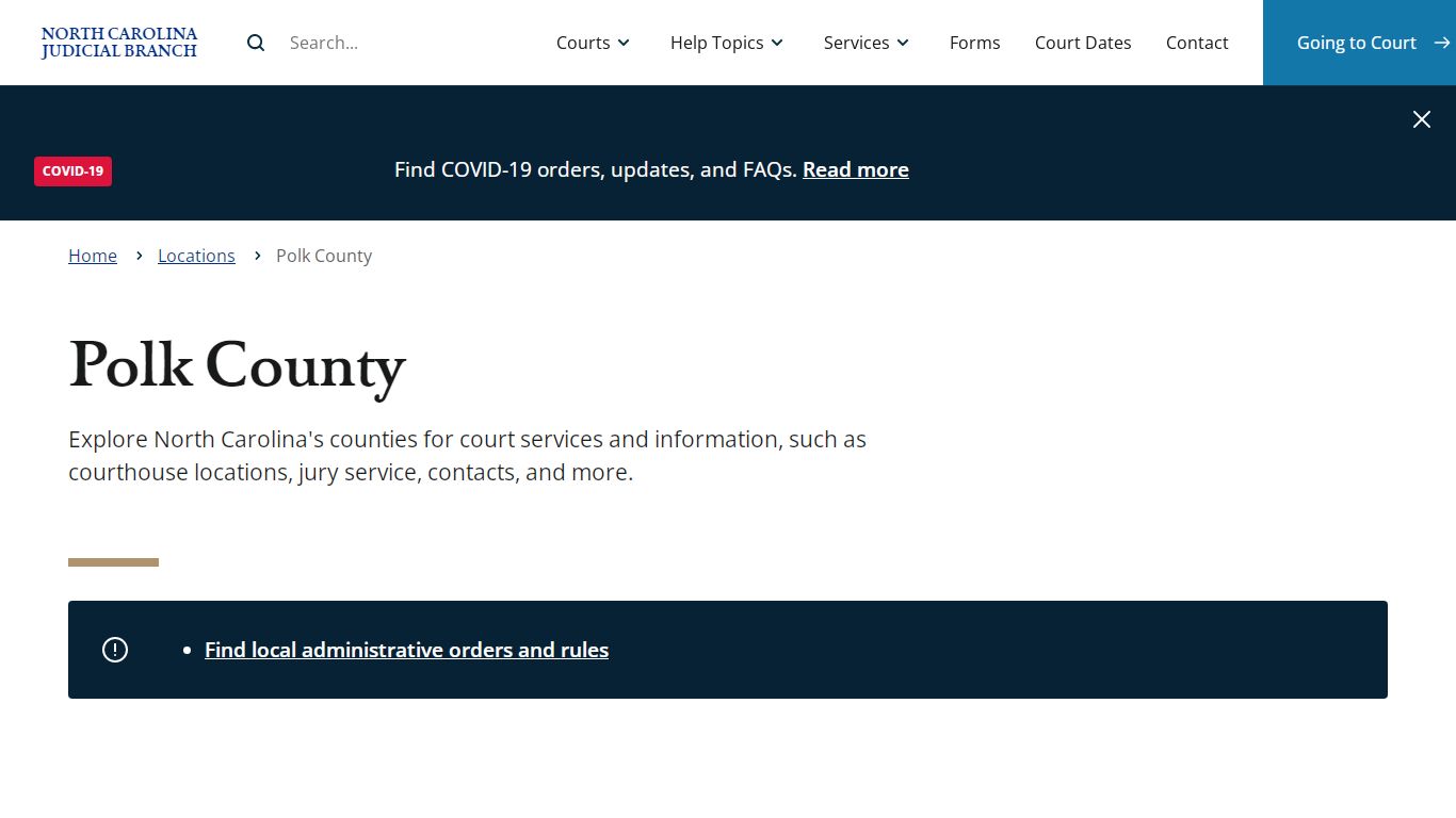 Polk County | North Carolina Judicial Branch - NCcourts